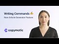 Ai-Powered Writing Commands for Article Generator