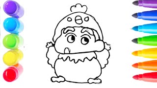 How To Draw cute Shin-chan Nohara Drawing, Painting & Coloring For Kids