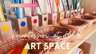 Montessori At Home Art Space Inspiration #montessoriwithhart
