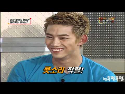 101104 HT 2PM Junsu Imitate High Pitched Taecyeon