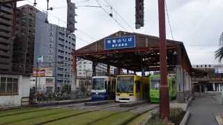 preview picture of video '鹿児島市電1000形・2120形 鹿児島駅前電停発着 Kagoshima City Tram'