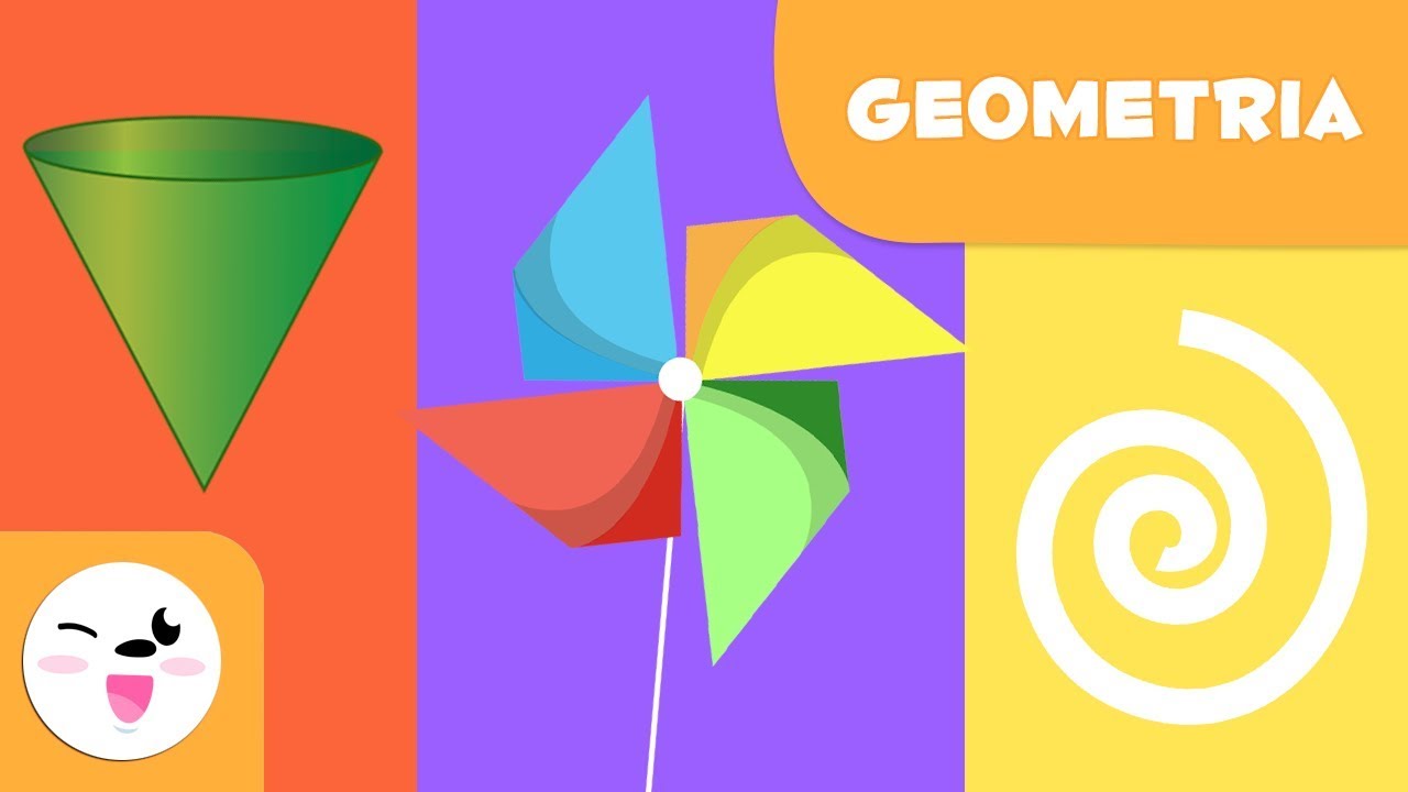 Figuras planas, linhas e sólidos geométricos para crianças - Geometria para crianças