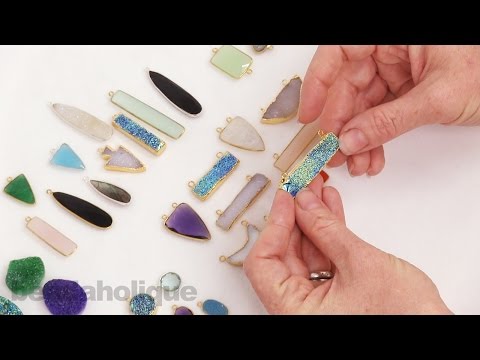 Druzy and gemstone pendants