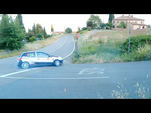 Rally Alta Val di Cecina 2019 PS 3 Montecatini show & mistake