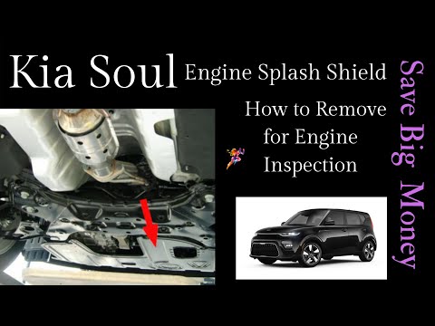 Part of a video titled Kia Soul "How to Remove Engine Splash Shield " DIY - YouTube