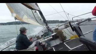 preview picture of video 'A sail on America's Cup sailboat USA76 in the SF Bay'