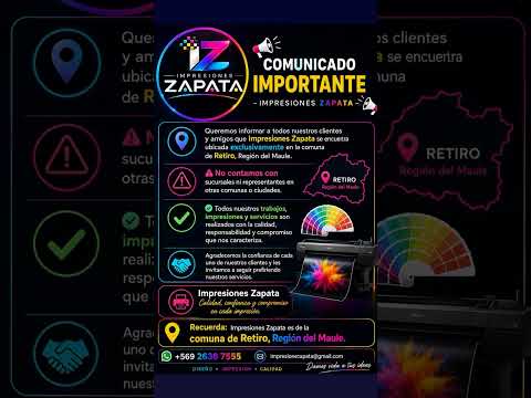 📢 COMUNICADO IMPORTANTE – IMPRESIONES ZAPATA 📢