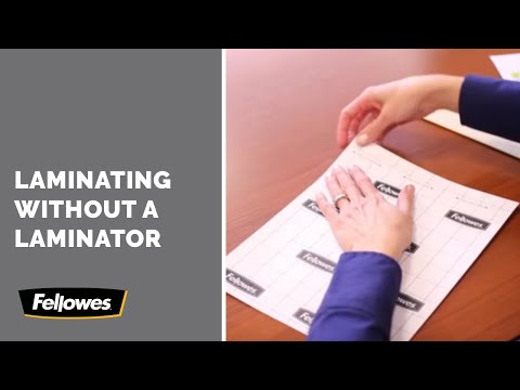 Part of a video titled How to Use Fellowes Self Laminating Sheets - YouTube