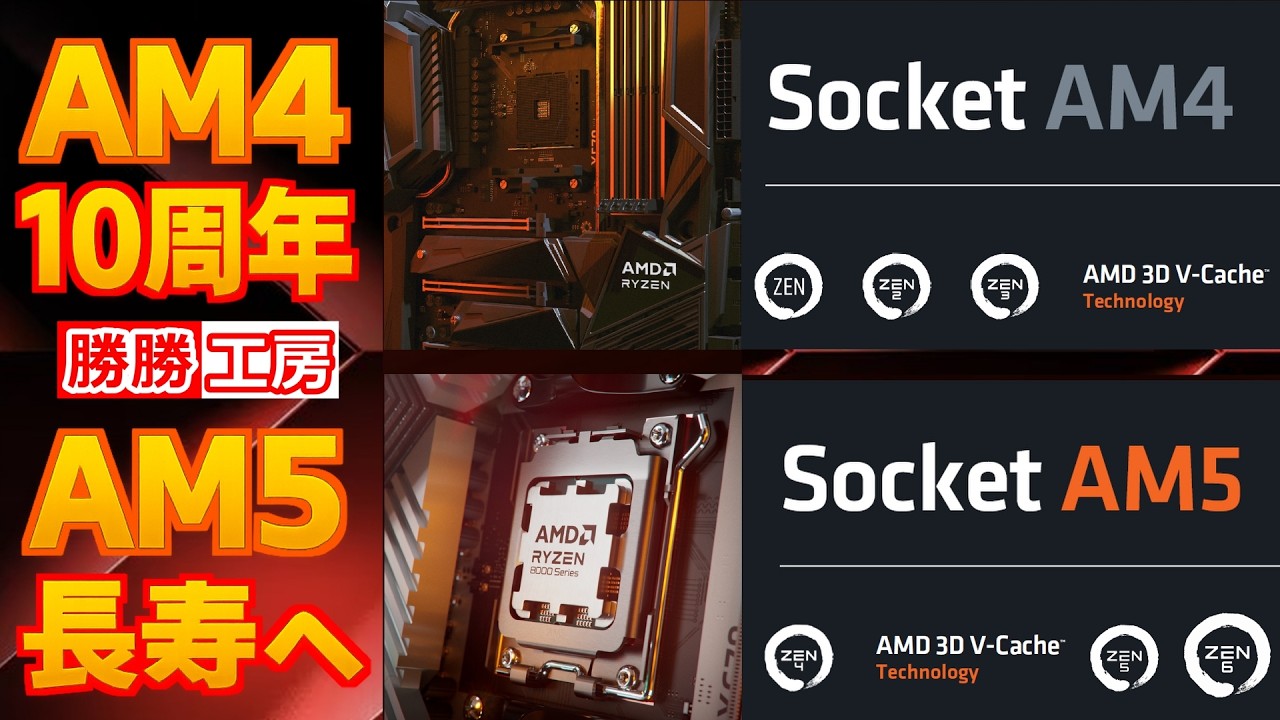 【海外噂と情報】AM4は10周年 AM5も長寿へ