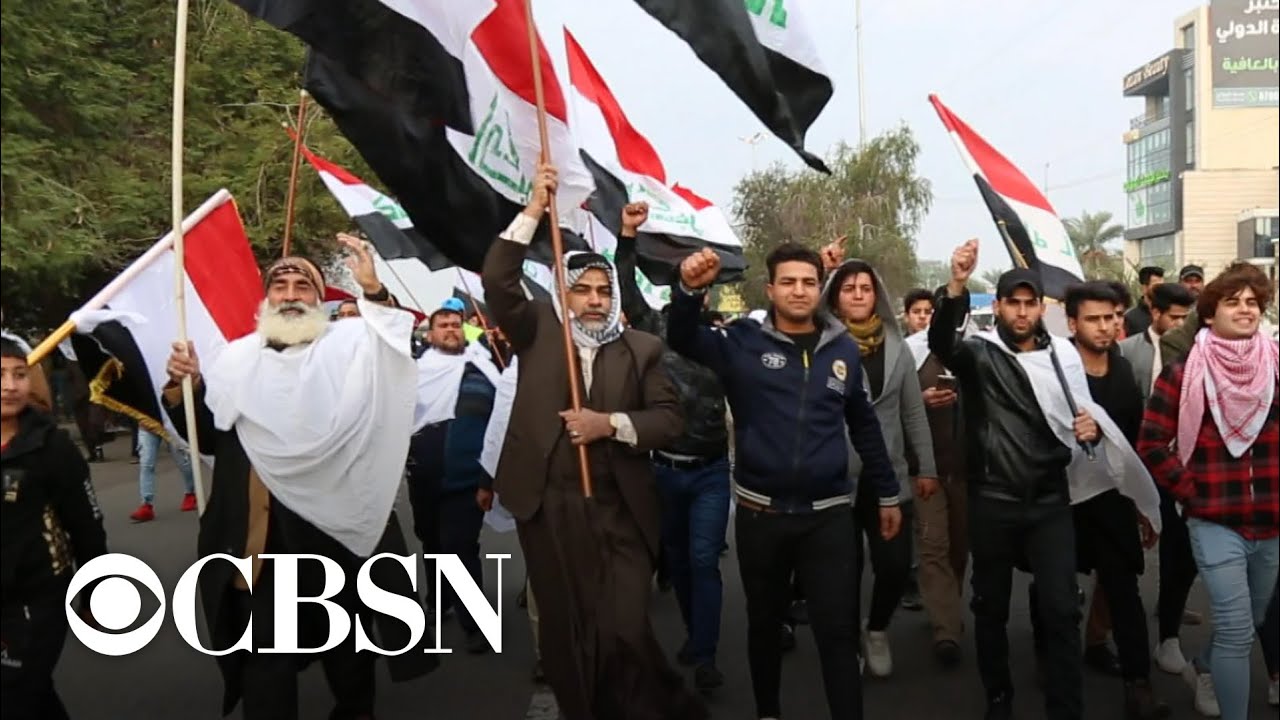 Thousands protest in Baghdad against U.S. troop presence