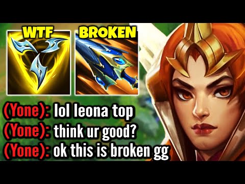 I made this Toxic Yone lose his mind with Bruiser Leona top lane... (HE WAS SO MAD)