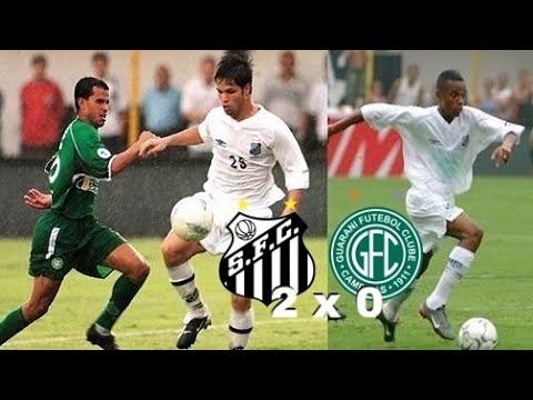 Santos 2 x 0 Guarani - 24/03/2002 - Na estreia de Robinho, brilhou Diego e Robert