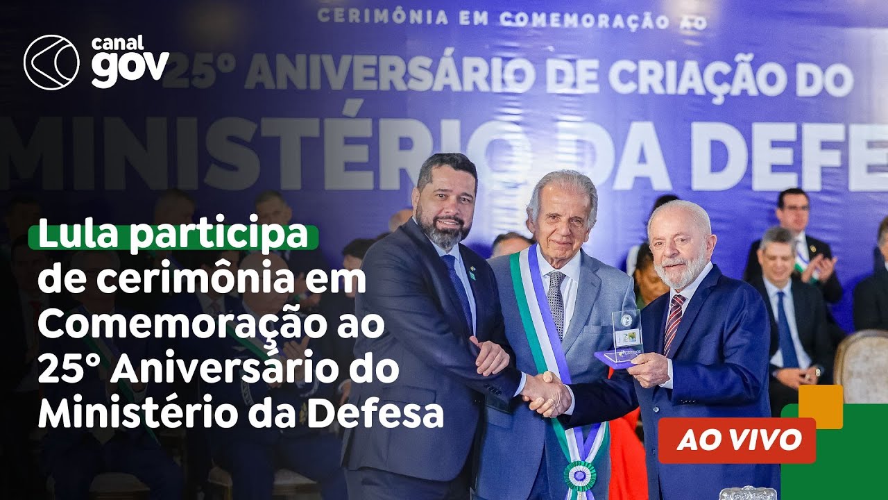 🔴 Lula acompanha cerimônia em Comemoração ao 25º Aniversário do Ministério da Defesa