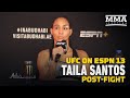 UFC on ESPN 13: Taila Santos Pleased to Get First UFC Win - MMA Fighting