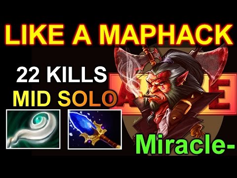 Miracle- Axe - Dota 2: Like a Maphack @ 22 Kills- Scepter & Eul [Smurf]