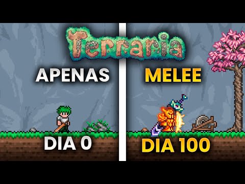 I SPENT 100 DAYS IN THE TERRARIA ONLY WITH MELEE