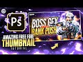 Make This Amazing Free Fire Live Stream Thumbnail Photoshop Tutorial BOSS GFX