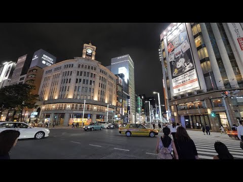 【4K】Retaking night Tokyo Station and Ginza. 60p and less image noise.