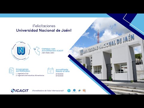 Acreditación ICACIT 2022 - Universidad Nacional de Jaén