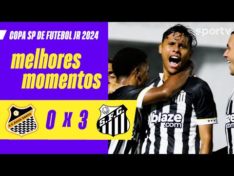 Gols e lances de Água Santa x Santos