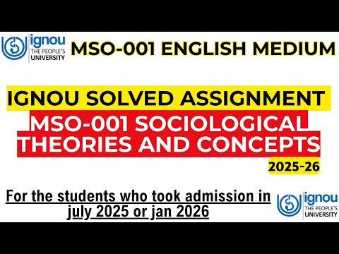 IGNOU MSO 001 Solved Assignment 2025-26 | IGNOU MSO 001 Solved Assignment 2025-26 #ignoumso #mso001