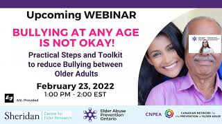 Practical Steps and Toolkit to Reduce Bullying Between Older Adults