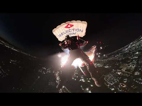Skydiving and fireworks — video thumbnail