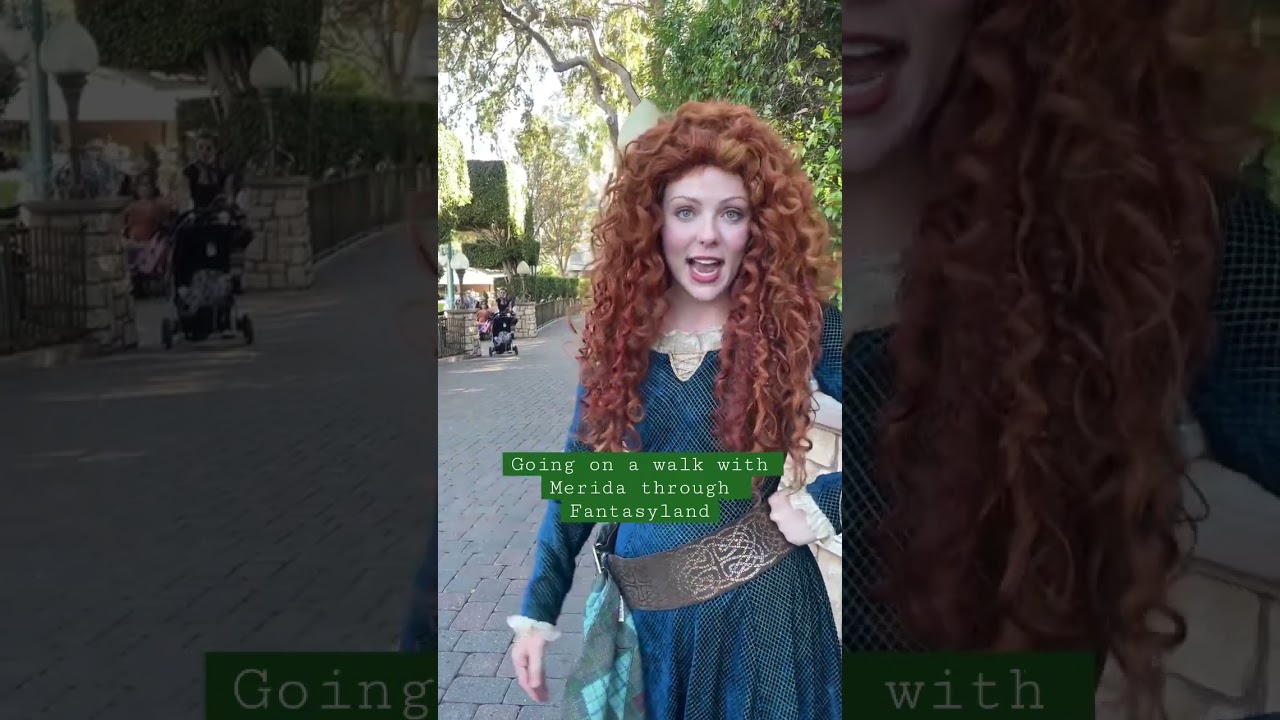 Cake anyone? Merida from Brave tells a story #merida #pixar #pixaranimationstudios #disneyland #fun