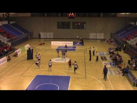 Tess Rountree (#3 Blue)   Nyíregyház vs Vasas Volleyball 2016.12.01