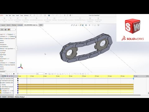 Chain & Sprocket Mechanism 3D Modeling and Motion Analysis in SolidWorks | A Detailed Tutorial  2024