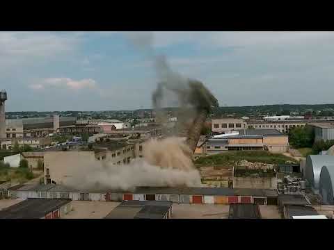 Mažeikiai nugriautas kaminas Skuodo gatvėje