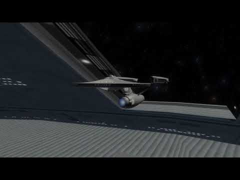 Enterprise Refit Entering Space Dock