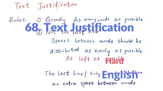 YouTube video 'LeetCode 68. Text Justification Explanation and Solution'