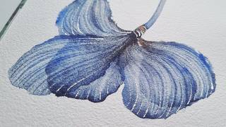 How to Paint Magical Transparent Iris Flower in Watercolor