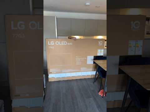 77” G3 OLED TV unboxing and installation. #lgelectronics #lgoled #oledtv #oled #g3 #howto #lg