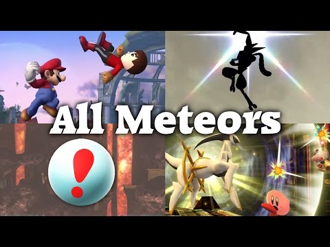 Super Smash Bros. 4 - All Meteor Smashes (DLC included)