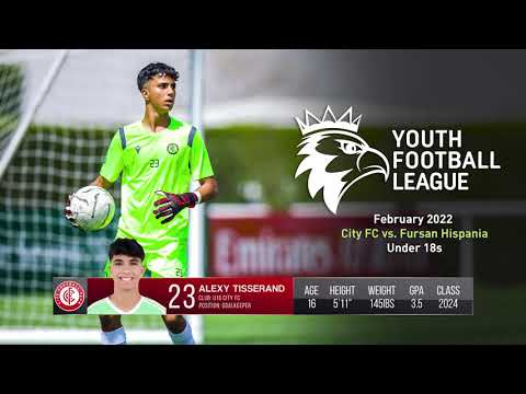 Alexy Tisserand [FULL MATCH] U18s Dubai City FC vs. Fursan Hispania | Feb 2022