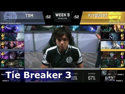 TSM vs FlyQuest - Tie Breaker | Week 9 Day 3 S8 NA LCS Summer 2018 | TSM vs FLY W9D3