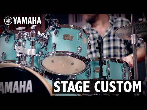 Yamaha Stage Custom drums SURF GREEN sound demo with Agean Legend cymbals