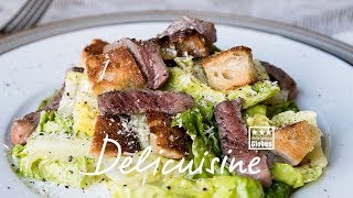 Delicuisine Rezept: Caesar Salat mit Wagyu