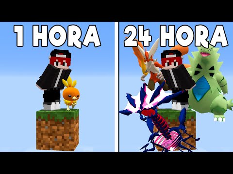 24 Horas em 1 Bloco no Minecraft Pixelmon