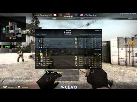 vVv vs Ace Gaming Game 1 (CEVO-P CS:GO Season 7) - Helium & Dust