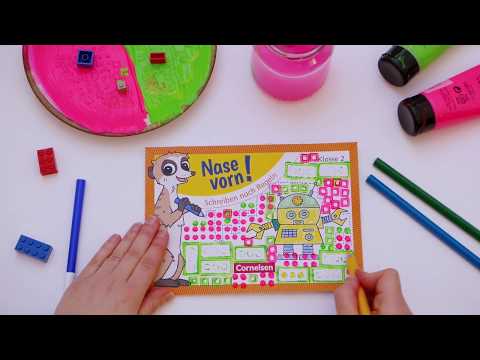 Nase vorn! Covergestaltung: Stempeln mit Bausteinen