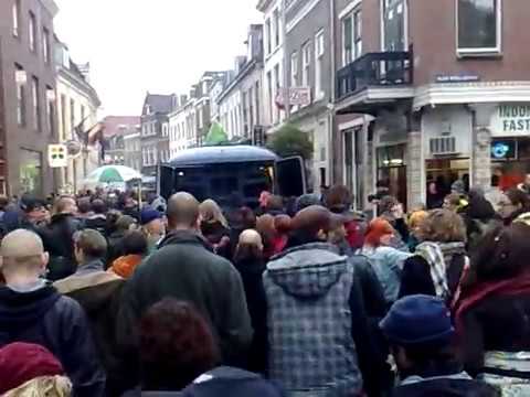 Squatters protest Utrecht 24-10-2009
