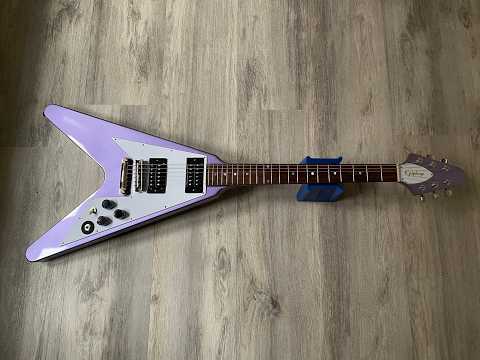 *VIDEO* Epiphone Kirk Hammett '79 Flying V 2023 - Present - Purple Metallic image 25