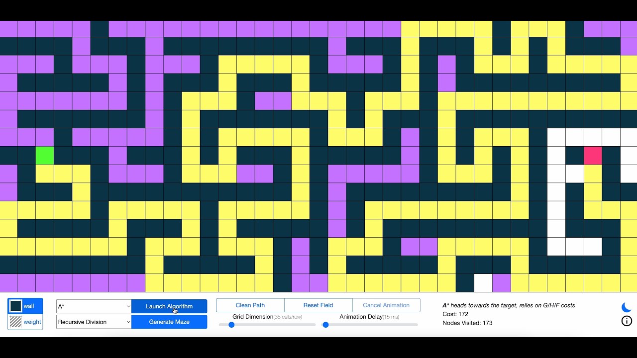 Pathfinding Visualizer - Demo Video