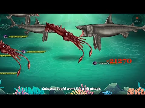 Colossal Squid & Basking Shark Vs Basking Shark Boss