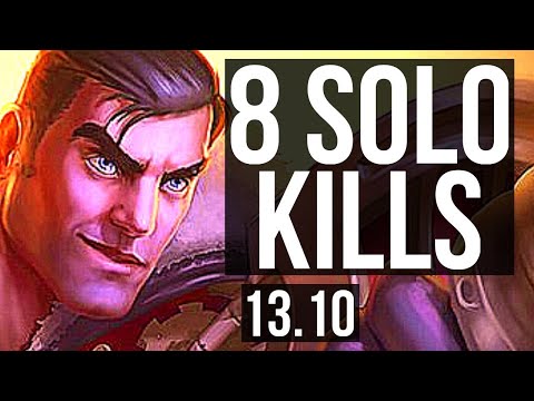 JAYCE vs PANTHEON (TOP) | 8 solo kills, 500+ games, Dominating, 20/5/5 | KR Master | 13.10
