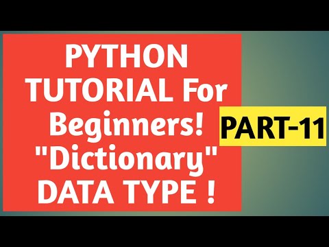 Python Tutorial For Beginners Part 11 Dictionary Data Types In Python