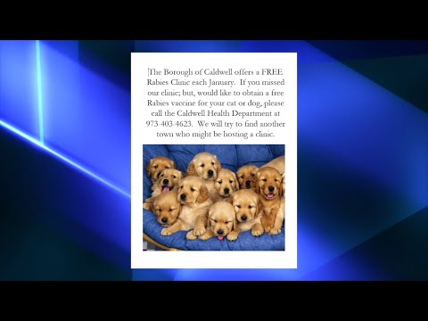 NJ Caldwell Board Of Health Hosting Rabies Clinic